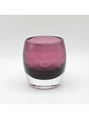 Crate & Barrel Diva Amethyst Glass Votive Candle Holder